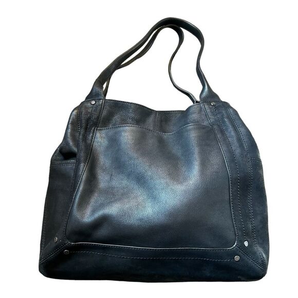 LUCKY BRAND Black Leather Purse Hobo Handbag - Picture 3 of 7